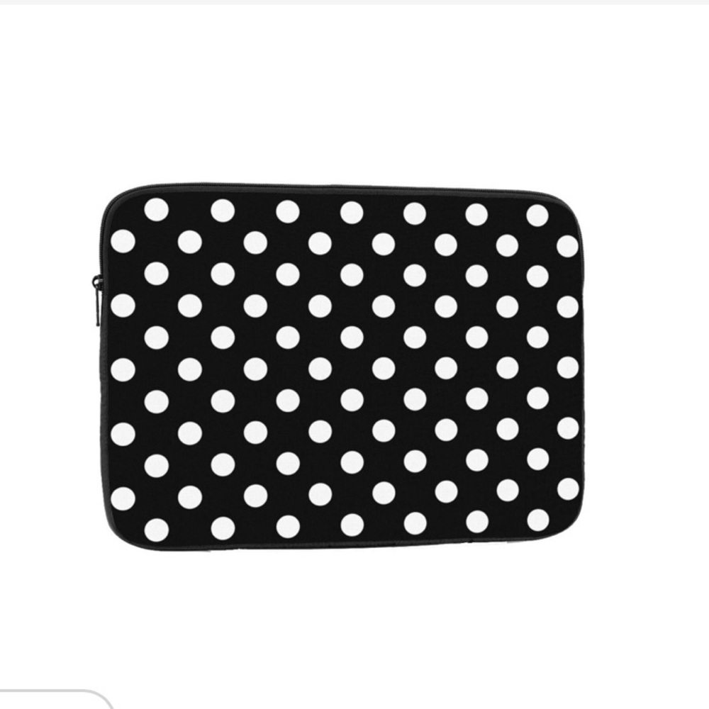 Polka-Dot 15” Tablet Sleeve-Black & White